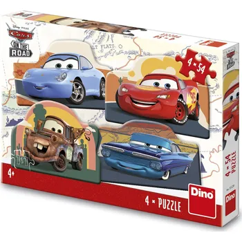 Puzzle DINO Puzzle Cars: Na cestě 4x54 dílků