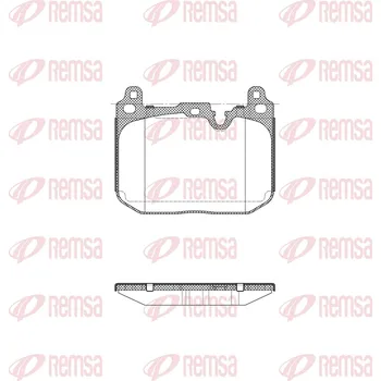Brzdová destička Sada brzdových destiček, kotoučová brzda REMSA 1491.20