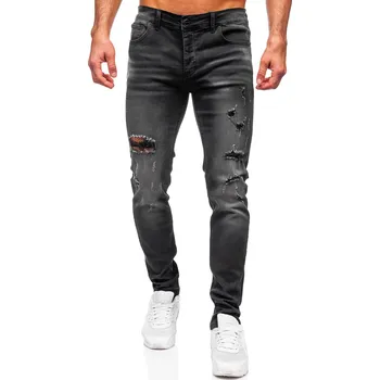 Pánské kalhoty Černé pánské džíny slim fit Bolf MP0020N - 36/XL