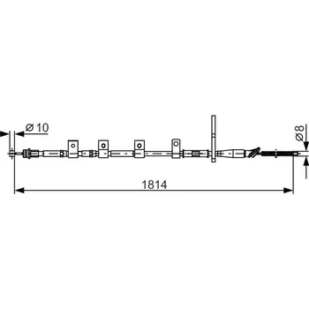 Lanko parkovací brzdy Tažné lanko, parkovací brzda BOSCH 1 987 482 357
