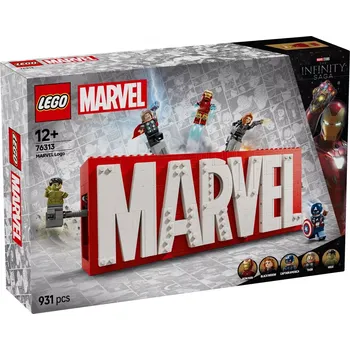 Stavebnice LEGO LEGO Marvel 76313 Logo Marvel a minifigurky