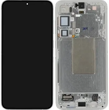 Náhradní dil pro Samsung S926 Galaxy S24 Plus - LCD display + Dotyková deska + Přední kryt Marble Grey / Šedá (Service Pack)