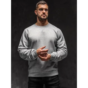 Pánská mikina Šedá pánská mikina bez kapuce Bolf 2001A1 - M