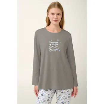 Dámské pyžamo Vamp - Dámské bavlněné pyžamo s motivem ježka 21953 - Vamp brushed nickel xxl