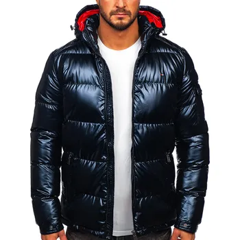 Tmavě modrá pánská prošívaná zimní sportovní bunda Bolf EX2138B - 4XL