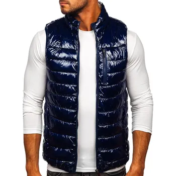 Pánská vesta Tmavě modrá pánská prošívaná vesta Bolf R0109A - 3XL