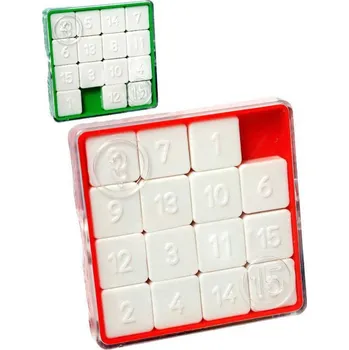 Hlavolam SMĚR Hra 15 (hlavolam přesouvačka) 2 barvy