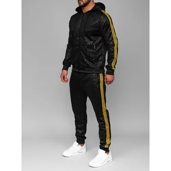 Černá pánská tepláková souprava s kapucí Bolf 3A165 - M