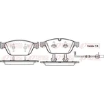 Sada brzdových destiček, kotoučová brzda REMSA 1443.02