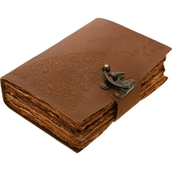 Karnevalový kostým Leather Journals Ručně vyráběný kožený zápisník s motýlí vílou na obálce