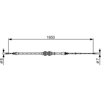 Lanko parkovací brzdy Tažné lanko, parkovací brzda BOSCH 1 987 482 785