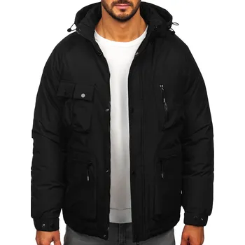 Pánský kabát Černá pánská zimní bunda Bolf 25M9806 - L/52