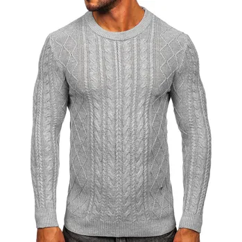 Pánský svetr Šedý pánský svetr Bolf MM6010 - 2XL