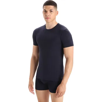 Pánské merino tričko s krátkým rukávem ICEBREAKER Mens Anatomica SS Crewe, Midnight Navy velikost: XXL
