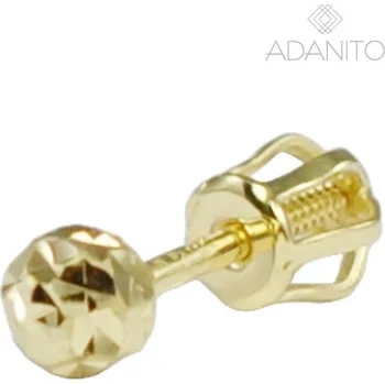 Náušnice Zlatá náušnice pecka na šroubek kusovka