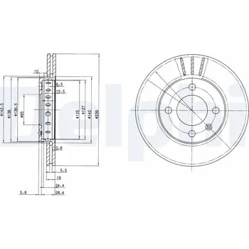 Brzdový kotouč Brzdový kotouč DELPHI BG2982