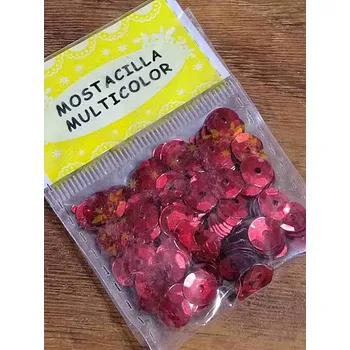 Karnevalový doplněk Flitry v sáčku Ø6 mm 2,5 g červené lomené