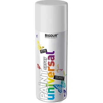 Barva ve spreji Biodur Email bílý hliník - metalíza RAL 9006 400 ml