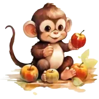 Nažehlovací obrázek - opička (6,0 x 5,9 cm)