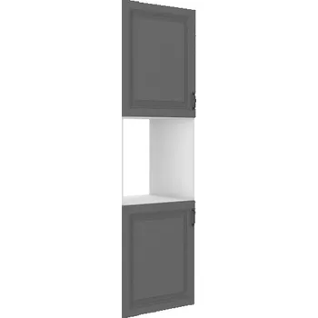 Kuchyňská skříňka Stolarz-Lempert Kuchyňská skříňka Stilo DustGRWH - 60 DP-210 2F sloupek se zabudovanou troubou, dvířka, Dust Grey + bílá
