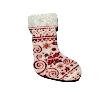 Knoflík Knoflík dřevěný ponožka I