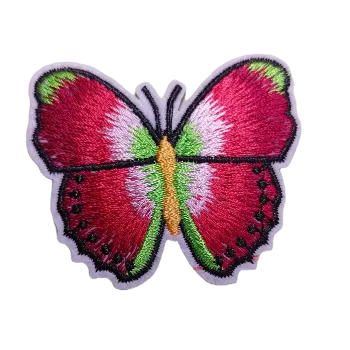 Nášivka Nažehlovací nášivka motýl červený tmavý