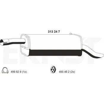 Tlumič výfuku Zadní tlumič výfuku ERNST 313247