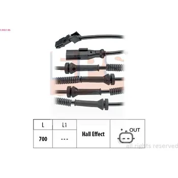 Brzdový systém Snímač, počet otáček kol EPS 1.960.146