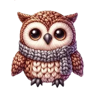 Nažehlovací obrázek pletená sovička