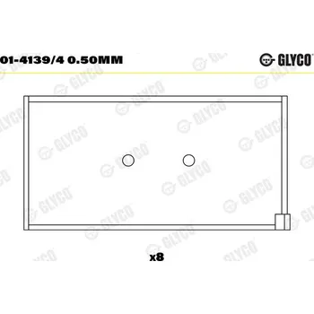 Ojnice Ojniční ložisko GLYCO 01-4139/4 0.50mm