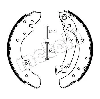 Brzdová čelist Sada brzdových čelistí METELLI 53-0072