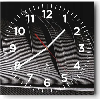 Hodiny Nástěnné hodiny do obýváku 40x40 Pero Tiché hodiny na skle Stylové