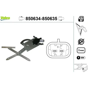 Stahovačka okna Zvedací zařízení oken VALEO 850634