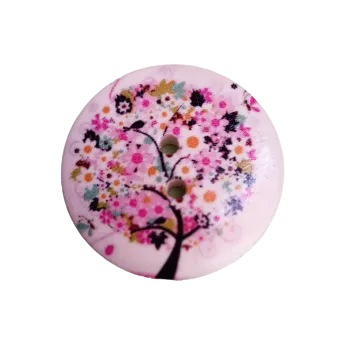 Knoflík Knoflík dřevěný kulatý - strom života III