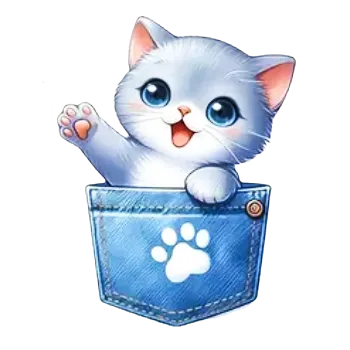 Nažehlovací obrázek - kotě v kapse II