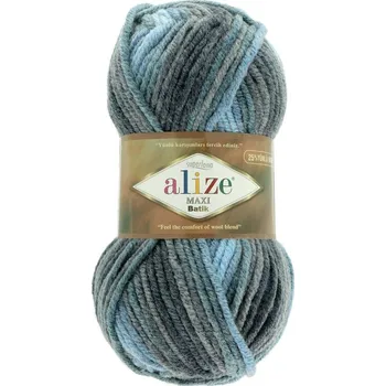 Galanterie Alize Superlana Maxi Batik 7785 modrá šedá