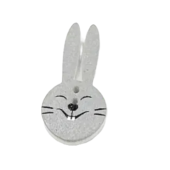 Knoflík Knoflík dřevěný hlava zajíc