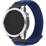 Nylonový řemínek FIXED Nylon Sporty Strap pro Garmin QuickFit 22mm, tmavě modrý