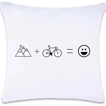 Dekorativní polštářek DOBRÝ TRIKO Polštář s potiskem Kolo a hory 40 x 40 cm Oboustranný tisk: NE