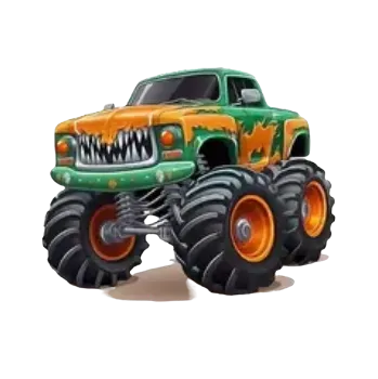 Nažehlovací obrázek - ohnivý Truck VII (9,0 x 7,15 cm)