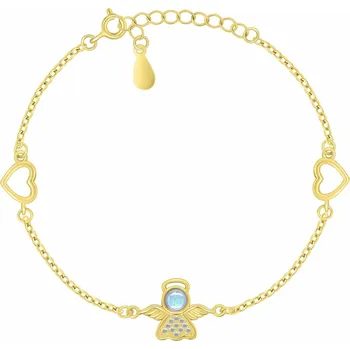Náramek Brilio Silver Něžný pozlacený náramek s andělíčkem BRC215Y + 2 měsíce na vrácení zboží