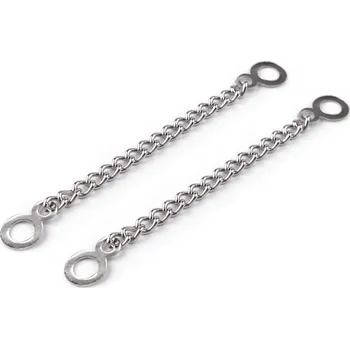 Kovový řetízek / poutko na bundy a kabáty, barva 4 nikl
