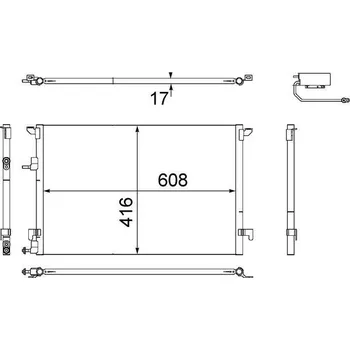Výparník klimatizace Kondenzátor, klimatizace MAHLE AC 498 000S