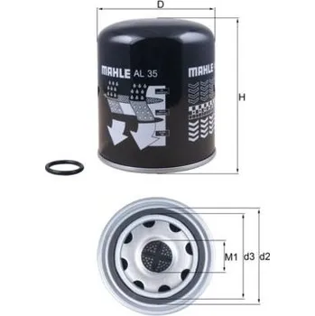 Vysoušecí patrona vzduchu, pneumatický systém MAHLE AL 35