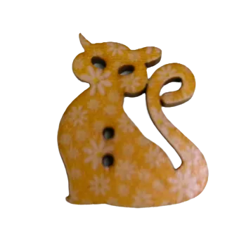 Knoflík Knoflík dřevěný kočka sedící VIII