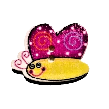 Knoflík Knoflík dřevěný motýlek III