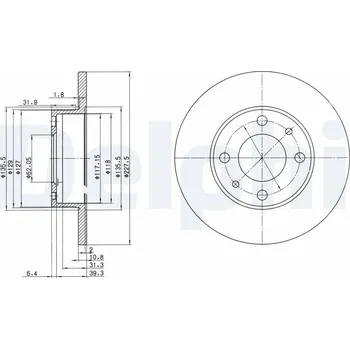 Brzdový kotouč Brzdový kotouč DELPHI BG2147
