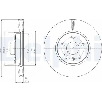 Brzdový kotouč Brzdový kotouč DELPHI BG4191