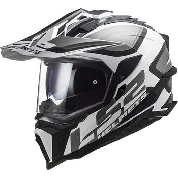 Helma na motorku LS2 MX701 EXPLORER ALTER MATT BLACK WHITE-06 XXL