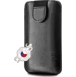 Pouzdro FIXED Soft Slim se zavíráním, PU kůže, velikost 6XL, černé